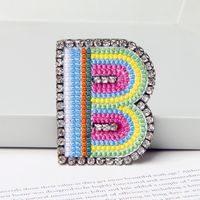 Simple Style Letter Rhinestone Embroidery Women's Brooches 1 Piece sku image 2