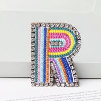 Simple Style Letter Rhinestone Embroidery Women's Brooches 1 Piece sku image 18