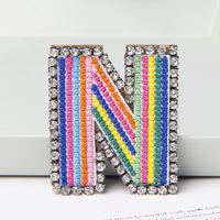 Simple Style Letter Rhinestone Embroidery Women's Brooches 1 Piece sku image 14