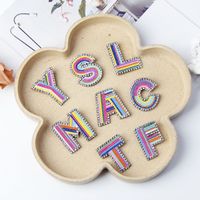 Simple Style Letter Rhinestone Embroidery Women's Brooches 1 Piece main image 4