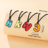 Komisch Brief Legierung Emaille Überzug Unisex Halskette Mit Anhänger main image 2
