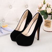 Women's Casual Solid Color Round Toe Pumps sku image 1