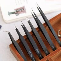 Anti-static Slender Pointed Precision Hand Account Sticker Stainless Steel Tweezers main image 1