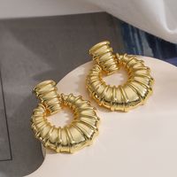 1 Pair Simple Style Geometric Plating Copper 18k Gold Plated Drop Earrings sku image 4