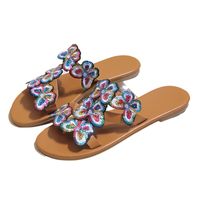 Women's Vintage Style Solid Color Flower Open Toe Casual Sandals main image 4