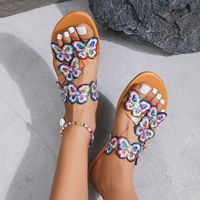 Women's Vintage Style Solid Color Flower Open Toe Casual Sandals main image 3