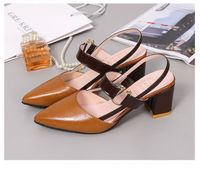 Women's Casual Color Block Point Toe Casual Sandals sku image 6