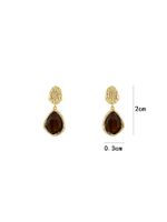 1 Pair Vintage Style Geometric Plating Inlay Alloy Resin Drop Earrings main image 2