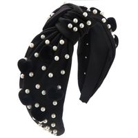 Women's Sweet Heart Shape Imitation Pearl Cloth Plating Inlay Pearl Hair Band sku image 3