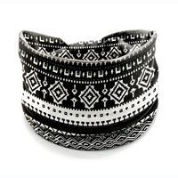 Women's Casual Plaid Flower Cloth Printing Hair Band sku image 12