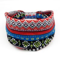 Women's Casual Plaid Flower Cloth Printing Hair Band sku image 15