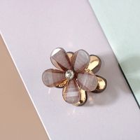 Women's Sweet Flower Arylic Alloy Plating Hair Clip sku image 3
