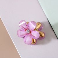 Women's Sweet Flower Arylic Alloy Plating Hair Clip sku image 8