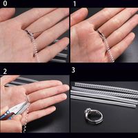4 Pieces Basic Geometric Transparent Silica Gel Ring Accessories main image 6