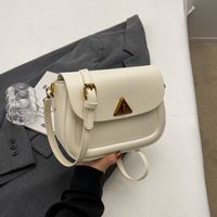 Women's Pu Leather Solid Color Streetwear Square Lock Clasp Shoulder Bag main image 1