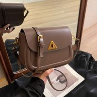Women's Pu Leather Solid Color Streetwear Square Lock Clasp Shoulder Bag main image 4