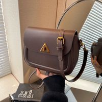Women's Pu Leather Solid Color Streetwear Square Lock Clasp Shoulder Bag main image 9
