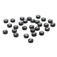 100 Pieces 4 * 7mm Hole 1~1.9mm Arylic Letter Number Beads main image 3
