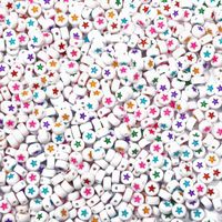 100 Pieces 4 * 7mm Hole 1~1.9mm Arylic Letter Number Beads sku image 16