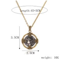 Ig Style Simple Style Portrait Stainless Steel Copper Plating Inlay Zircon Gold Plated Pendant Necklace main image 2