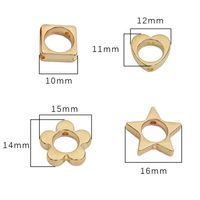 20 Pieces Simple Style Star Heart Shape Flower Ccb Jewelry Accessories main image 2