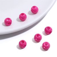 5 Pieces 6 * 8mm Hole 3~3.9mm Arylic Ball Solid Color Beads sku image 6