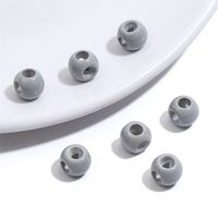 5 Pieces 6 * 8mm Hole 3~3.9mm Arylic Ball Solid Color Beads sku image 10