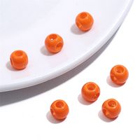 5 Pieces 6 * 8mm Hole 3~3.9mm Arylic Ball Solid Color Beads sku image 7