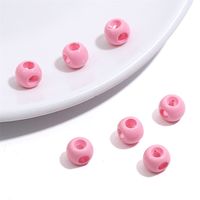 5 Pieces 6 * 8mm Hole 3~3.9mm Arylic Ball Solid Color Beads sku image 3