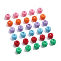 5 Pieces 6 * 8mm Hole 3~3.9mm Arylic Ball Solid Color Beads main image 5
