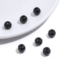 5 Pieces 6 * 8mm Hole 3~3.9mm Arylic Ball Solid Color Beads sku image 11