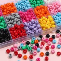 5 Pieces 6 * 8mm Hole 3~3.9mm Arylic Ball Solid Color Beads main image 3