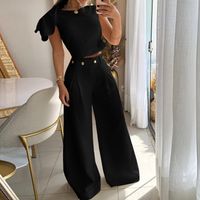 Daily Street Women's Elegant Solid Color Polyester Pants Sets Pants Sets main image 1