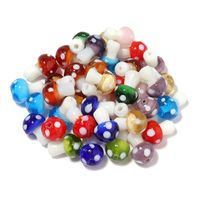 10 PCS/Package 16 * 11mm Glass Mushroom Beads main image 5