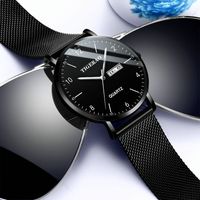 Korean Style Geometric Jewelry Buckle Quartz Men's Watches sku image 1