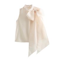 Women's Blouse Long Sleeve Blouses Bowknot Elegant Solid Color main image 6