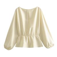 Women's Blouse Long Sleeve Blouses Elegant Simple Style Solid Color main image 2