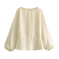 Women's Blouse Long Sleeve Blouses Elegant Simple Style Solid Color sku image 1
