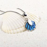 Beach Simple Style Scallop Copper Pendant Necklace main image 6