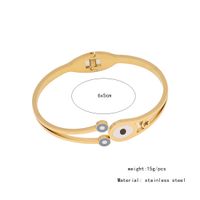 Rétro Œil Acier Inoxydable Plaqué Or 18K Bracelet En Masse main image 2