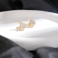 1 Pair Elegant Glam Animal Plating Inlay Stainless Steel Zircon 18k Gold Plated Ear Studs main image 6
