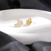 1 Pair Elegant Glam Animal Plating Inlay Stainless Steel Zircon 18k Gold Plated Ear Studs main image 5