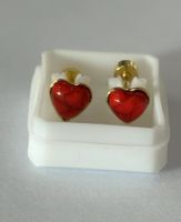 1 Set 1 Pair Cute Sweet Round Heart Shape Plating Inlay Stainless Steel Resin 18k Gold Plated Ear Studs main image 5