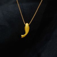 Chinoiserie Fish Stainless Steel Plating 18k Gold Plated Pendant Necklace main image 1