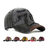 Unisex Vintage Style Letter Embroidery Curved Eaves Baseball Cap main image 1