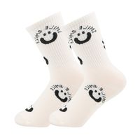 Women's Casual Color Block Cotton Polyester Crew Socks A Pair sku image 2