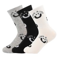 Frau Lässig Farbblock Baumwolle Polyester Crew Socken Ein Paar main image 1
