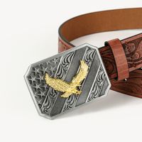 Vintage Style Ethnic Style Geometric Animal Dragon Pu Leather Metal Button Adults Leather Belts main image 10