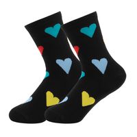 Women's Casual Color Block Cotton Polyester Crew Socks A Pair main image 3
