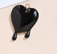 1 Piece Simple Style Heart Shape Arylic Enamel Valentine's Day Jewelry Accessories sku image 2